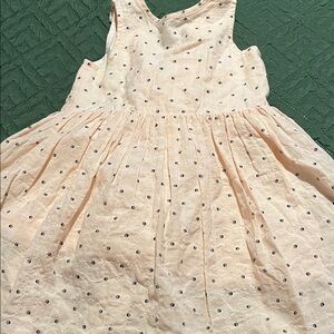 Adorable Kids Polka Dot Dress in Blush and Black